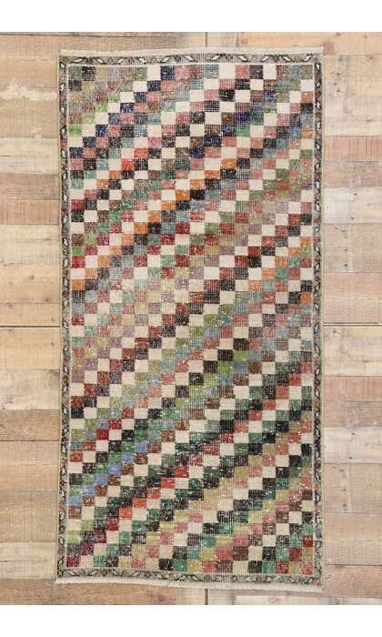 3 x 6 Vintage Turkish Sivas Rug 53338