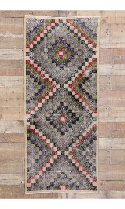 3 x 6 Vintage Turkish Sivas Rug 53339