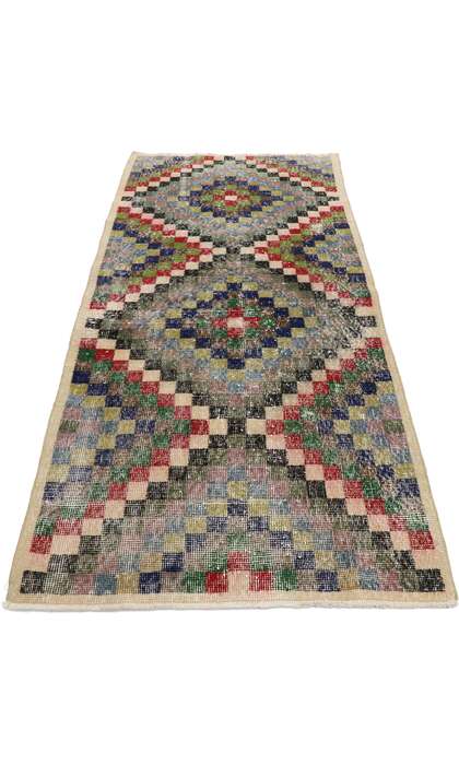 3 x 6 Vintage Turkish Sivas Rug 53339