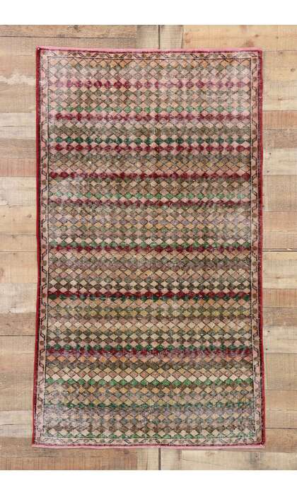 3 x 6 Vintage Turkish Sivas Rug 53343