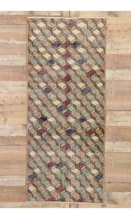 3 x 7 Vintage Turkish Sivas Rug 53350