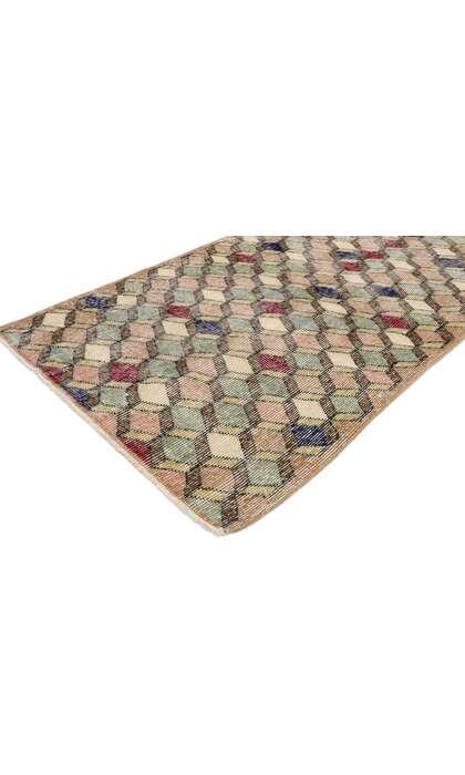 3 x 7 Vintage Turkish Sivas Rug 53350