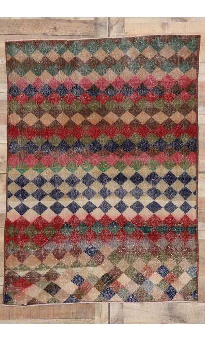 4 x 6 Vintage Turkish Sivas Rug 53353
