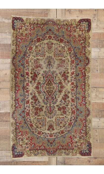 3 x 5 Antique Persian Kerman Rug 77560