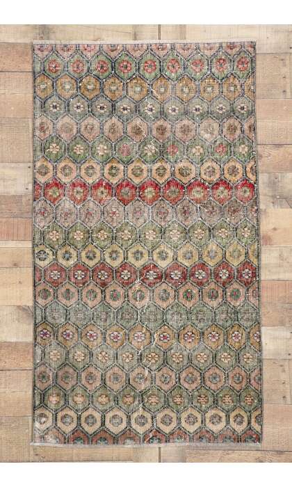 3 x 5 Vintage Turkish Sivas Rug 53312