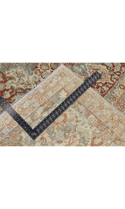 11 x 18 Distressed Antique Persian Mash​had Rug 53389