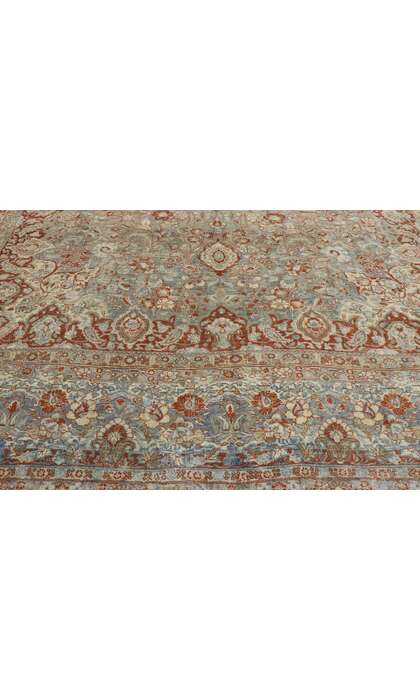 11 x 18 Distressed Antique Persian Mash​had Rug 53389