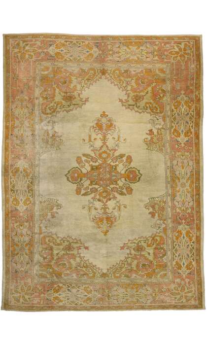12 x 16 Antique Turkish Oushak Rug 53390
