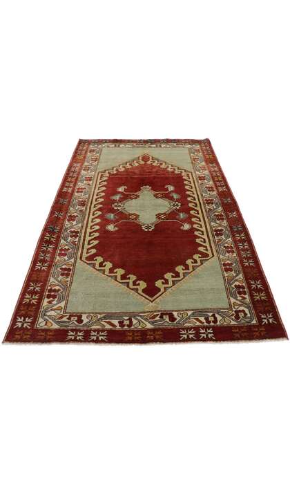4 x 6 Vintage Turkish Oushak Rug 53394