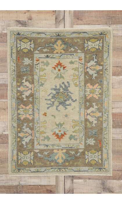 4 x 5 Turkish Oushak Rug 53422