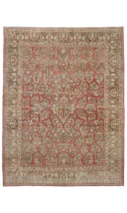 10 x 13 Antique Persian Sarouk Rug  53445
