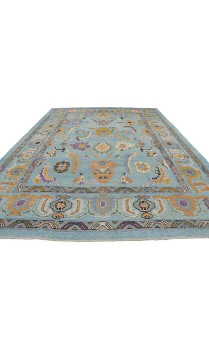 10 x 13 Colorful Oushak Rug 53459