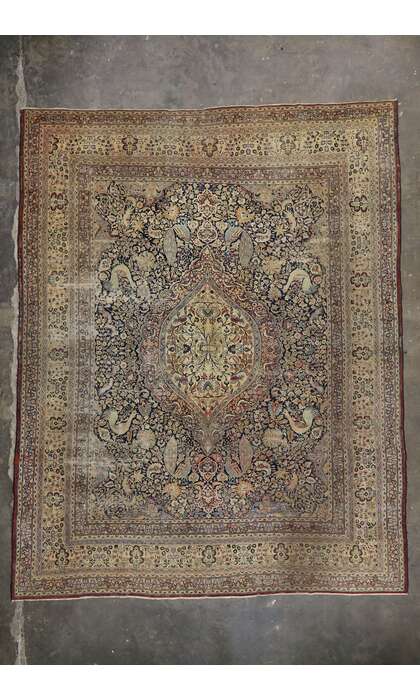 12 x 15 Antique Persian Mashad Rug 77569
