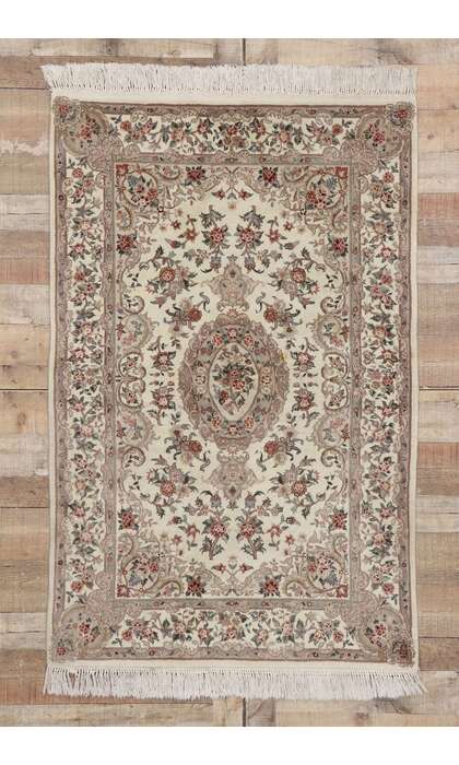 4 x 6 Vintage Persian Tabriz Rug 77570