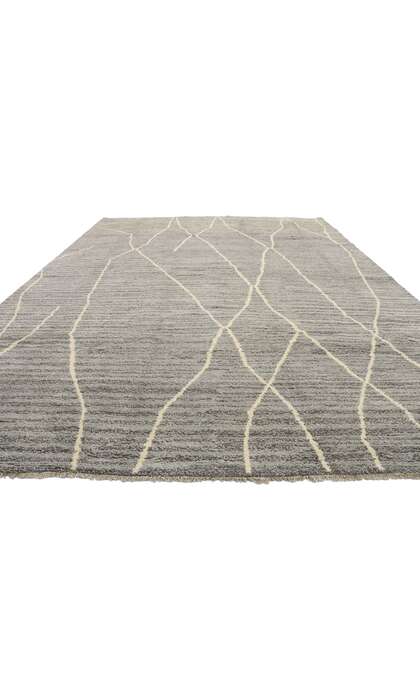 10 x 14 Modern Gray Moroccan Rug 80649