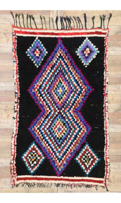 5 x 7 Vintage Moroccan Azilal Rag Rug 20442