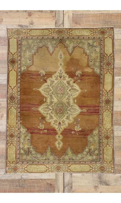 4 x 5 Vintage Oushak Rug 51695