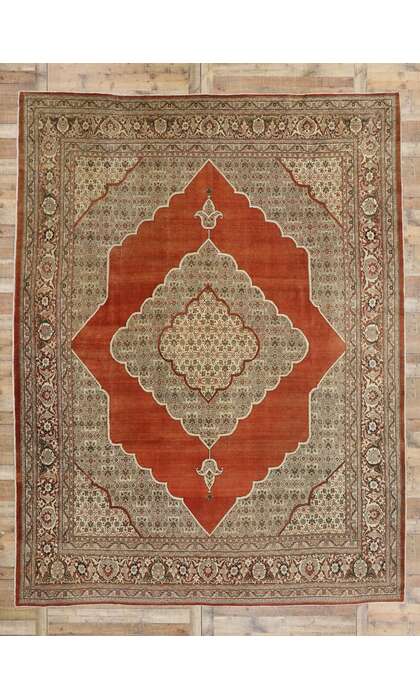 10 x 13 Antique Persian Tabriz Rug 53482