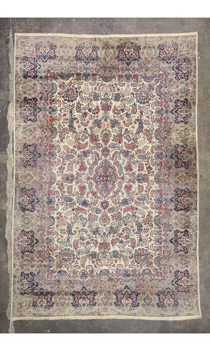 12 x 18 Antique Persian Kerman Rug 74979