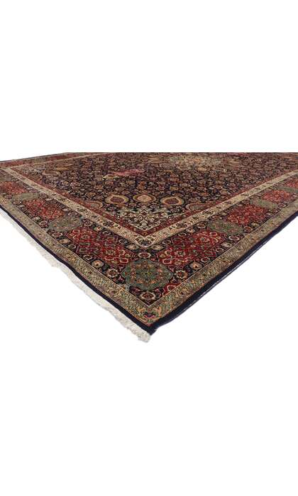 12 x 17 Vintage Persian Tabriz Rug 75664 corner