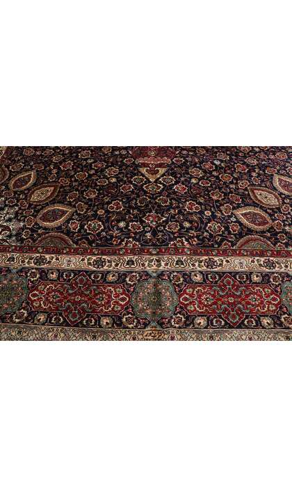 12 x 17 Vintage Persian Tabriz Rug 75664 texture