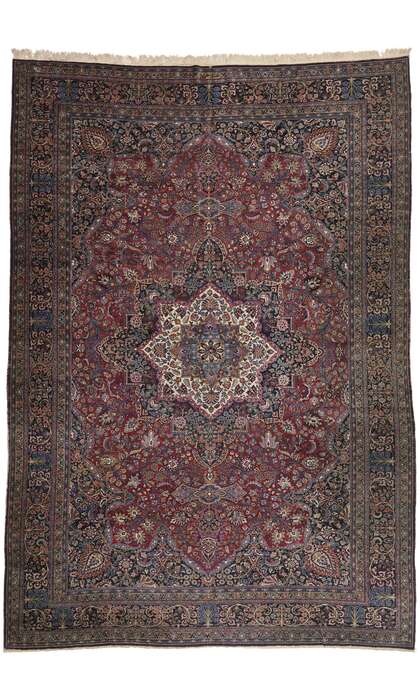 13 x 19 Antique Persian Mashhad Rug 76601