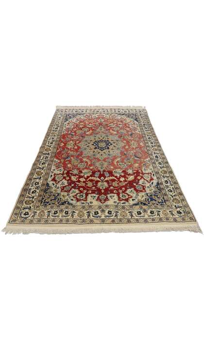 4 x 6 Vintage Persian Nain Rug 77576