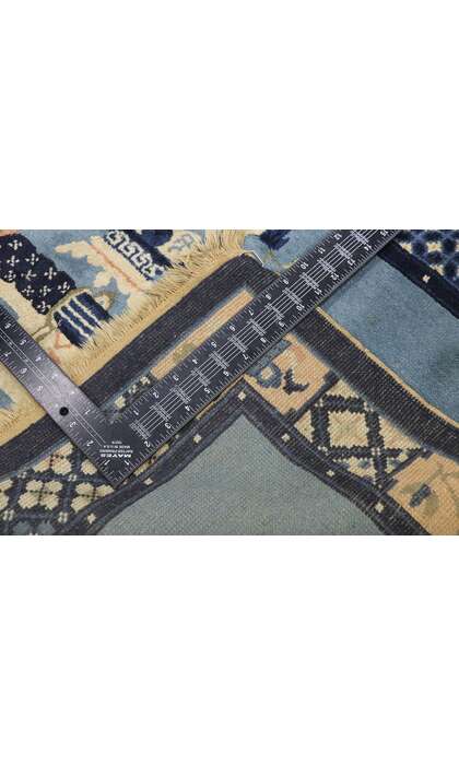 2 x 5 Antique Chinese Baotou Pictorial Rug 77586