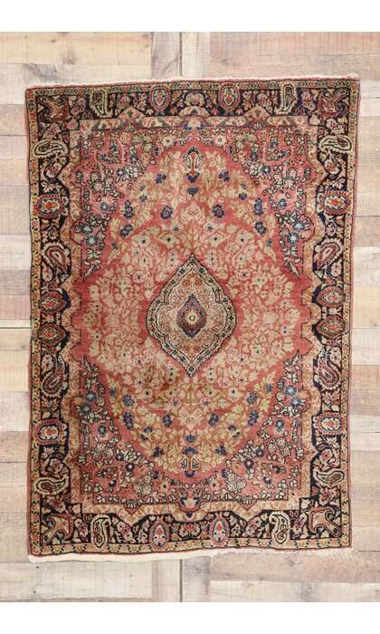 4 x 5 Vintage Persian Kerman Rug 77598