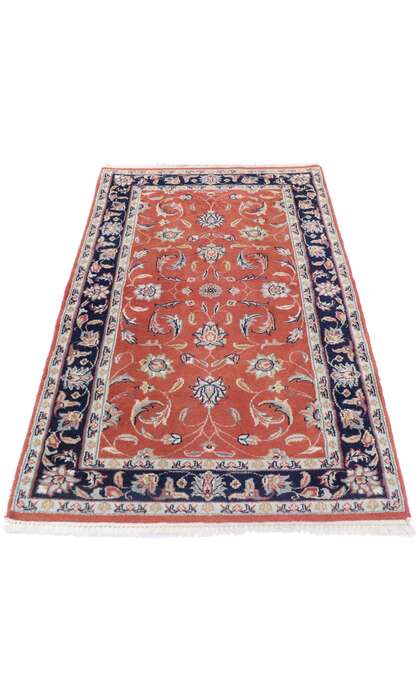 3 x 5 Vintage Persian Indian Rug with New England Cape Cod Cottage Style 77602