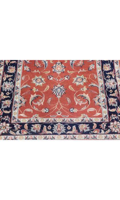 3 x 5 Vintage Persian Indian Rug with New England Cape Cod Cottage Style 77602