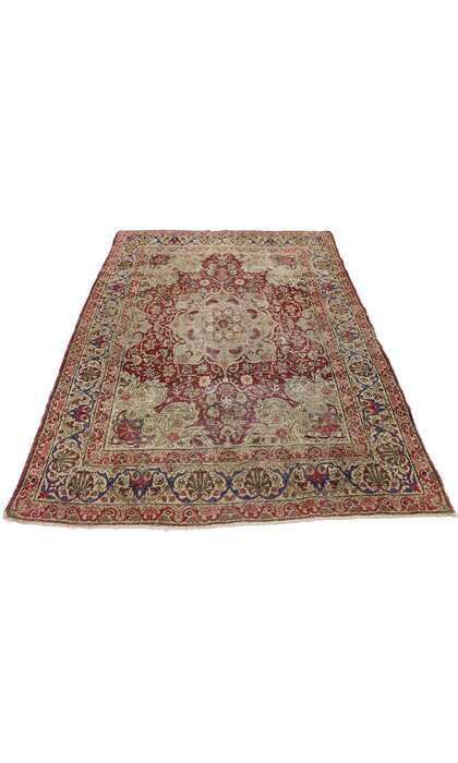 4 x 6 Antique Persian Kerman Rug 77608