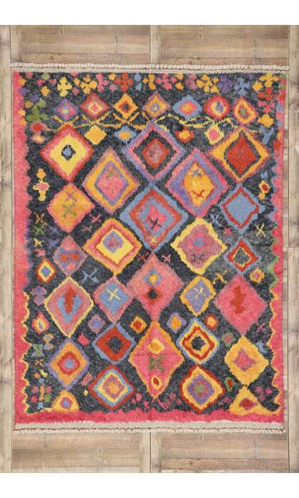 8 x 10 Colorful Turkish Tulu Shag Rug 51874