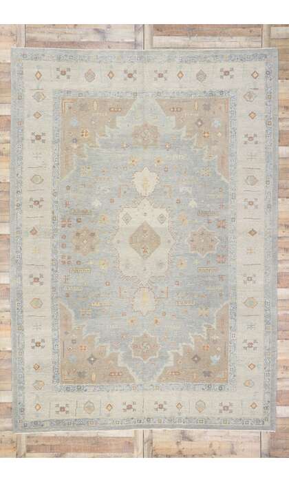 9 x 13 Contemporary Turkish Oushak Rug 53490