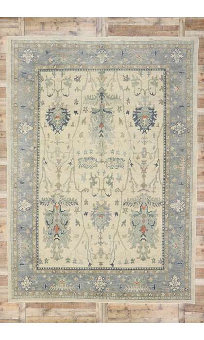 10 x 14 Contemporary Turkish Oushak Rug 53492