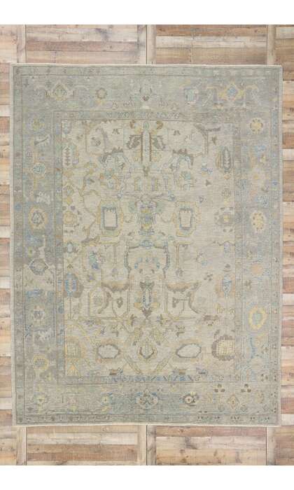9 x 12 Contemporary Turkish Oushak Rug 53493