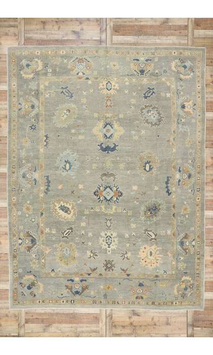 10 x 13 Contemporary Turkish Oushak Rug 53495
