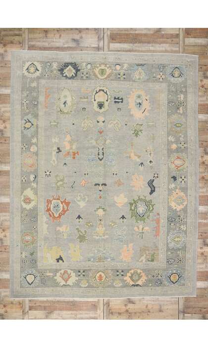 10 x 13 Contemporary Turkish Oushak Rug 53500