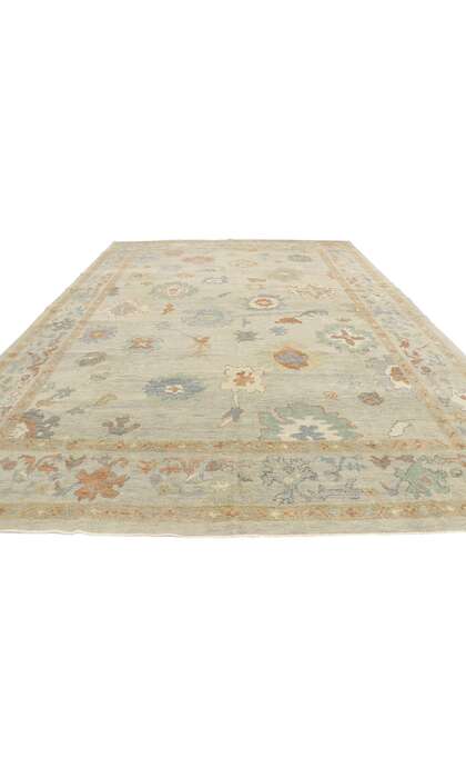 9 x 13 Contemporary Turkish Oushak Rug 53514