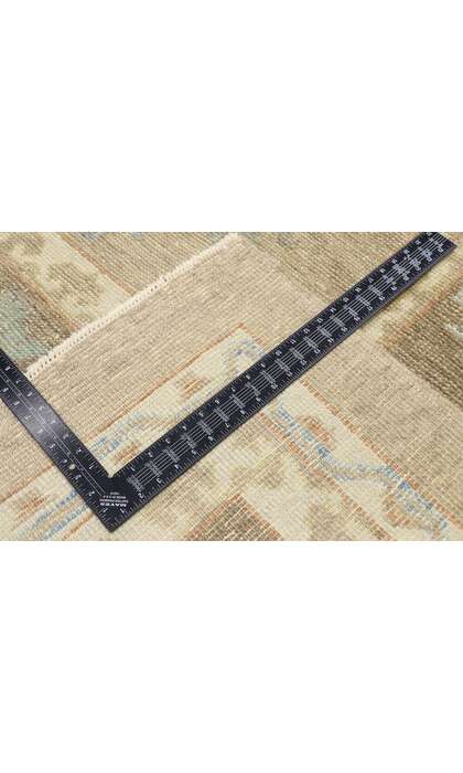 10 x 14 Modern Earth-Tone Turkish Oushak Rug 53516