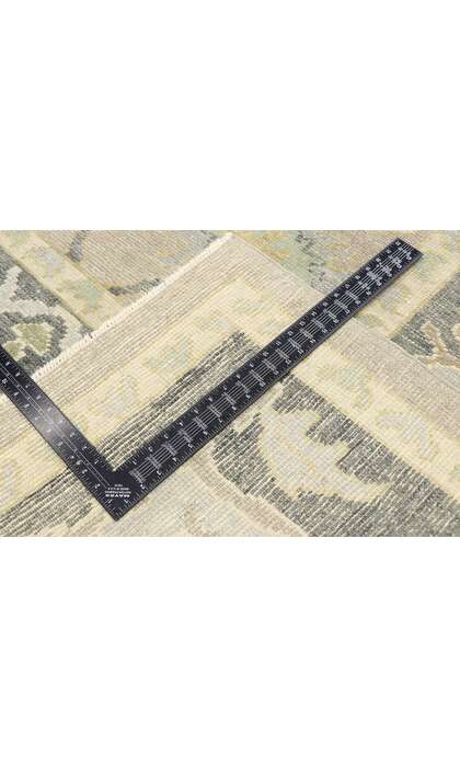 11 x 14 Modern Gray Turkish Oushak Rug 53517