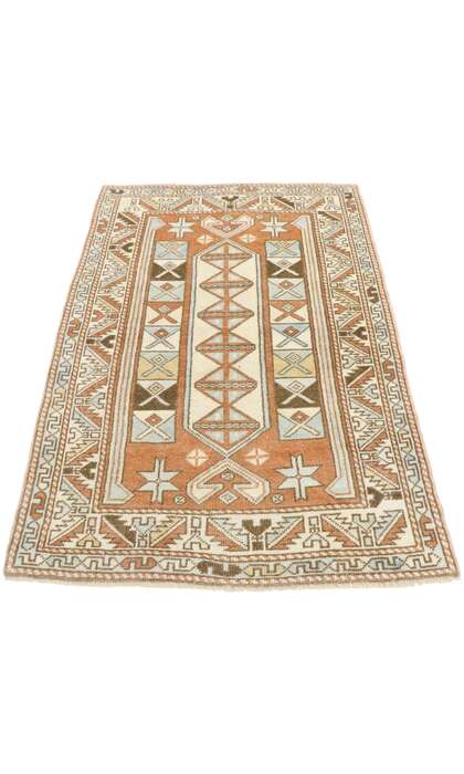 3 x 4 Vintage Turkish Oushak Rug 53522