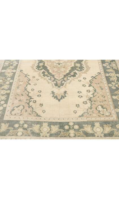 5 x 10 Vintage Turkish Oushak Rug 53524