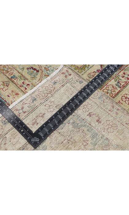 10 x 15 Antique Persian Yazd Rug 60841