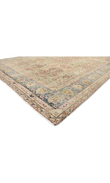 10 x 15 Antique Persian Yazd Rug 60841