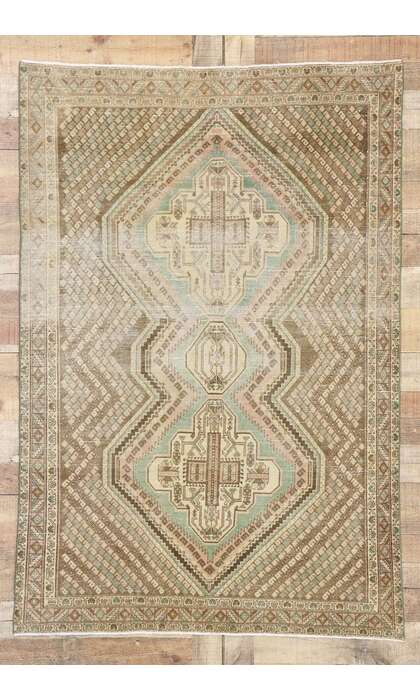 4 x 6 Antique Persian Afshar Rug 60852