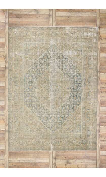 8 x 11 Antique Persian Tabriz Rug 60865