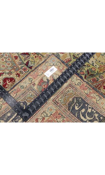 5 x 7 Antique Persian Kerman Pictorial Rug 74336