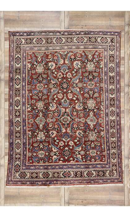 7 x 10 Vintage Persian Mahal Rug 753207 x 10 Vintage Persian Mahal Rug 75320