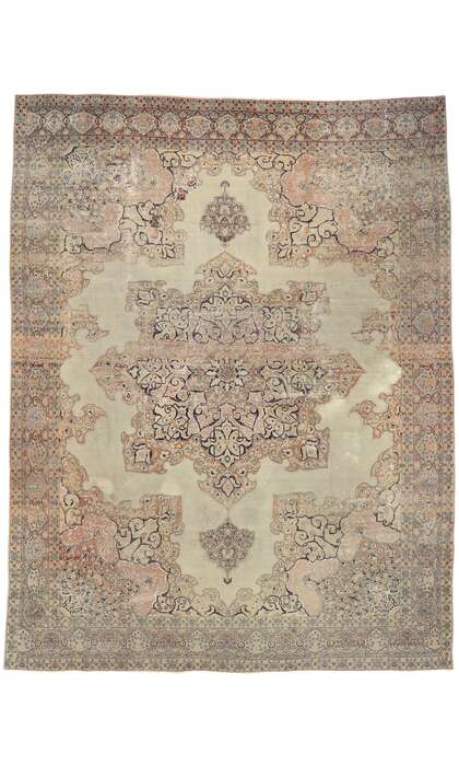 10 x 13 Antique Persian Kerman Rug 77627